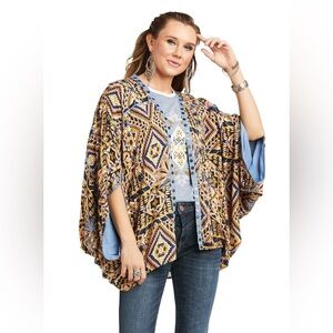 Women’s Ariat Social Kimono Top One Size New